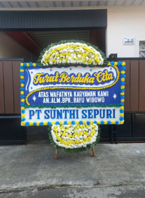 Papan Bunga Duka di Banjar Negara